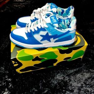 Camo blue bapesta Sk8sta worn 1x -size men’s 11